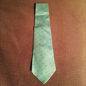 HERMÈS Silk Tie With ‘H’ Pattern